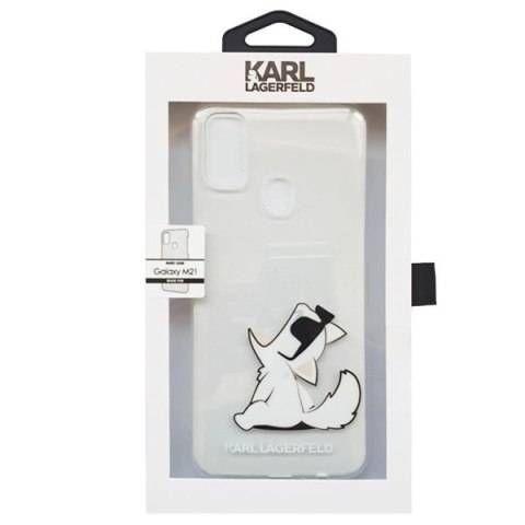 Etui Karl Lagerfeld Choupette Fun na Samsung Galaxy M21 - przezroczyste Etui Karl Lagerfeld Choupette Fun na Samsung Galaxy M21 - przezroczyste