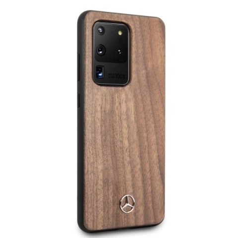 Etui Mercedes Wood Line Walnut na Samsung Galaxy S20 Ultra - brązowe Etui Mercedes Wood Line Walnut na Samsung Galaxy S20 Ultra - brązowe