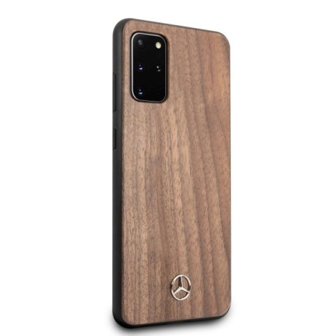 Etui Mercedes Wood Line Walnut na Samsung Galaxy S20+ - brązowe Etui Mercedes Wood Line Walnut na Samsung Galaxy S20+ - brązowe