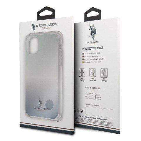 Etui U.S. Polo Assn. Gradient Pattern Collection na iPhone 11 - niebieskie