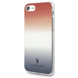 Etui U.S. Polo Assn. Gradient Pattern Collection na iPhone 7 / 8 / SE 2020 / SE 2022 - czerwono-niebieskie