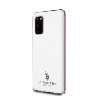 Etui U.S. Polo Assn. Shiny na Samsung Galaxy S20 - białe