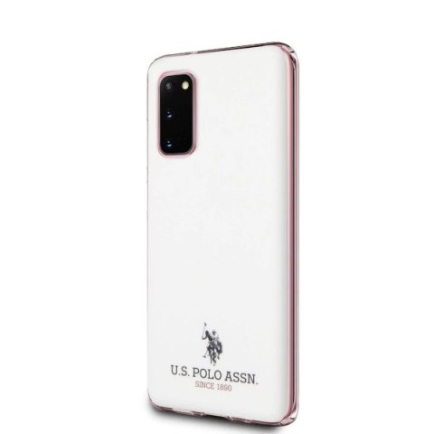 Etui U.S. Polo Assn. Shiny na Samsung Galaxy S20 - białe Etui U.S. Polo Assn. Shiny na Samsung Galaxy S20 - białe