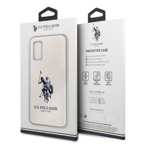 Etui U.S. Polo Assn. Silicone Collection na Samsung Galaxy S20+ - białe