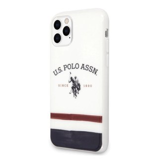 Etui U.S. Polo Assn. Tricolor Pattern Collection na iPhone 11 Pro Max - białe
