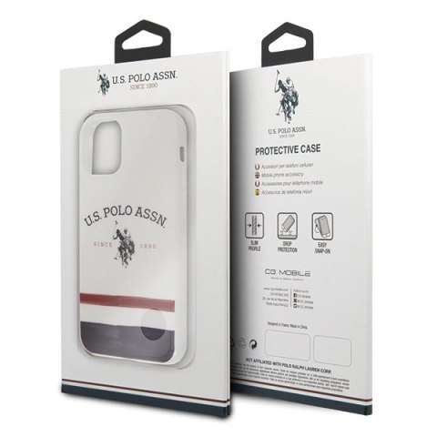 Etui U.S. Polo Assn. Tricolor Pattern Collection na iPhone 11 Pro Max - białe