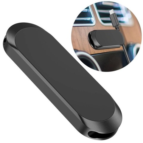 Samoprzylepny magnetyczny uchwyt samochodowy na deskę rozdzielczą czarny Samoprzylepny magnetyczny uchwyt samochodowy na deskę rozdzielczą czarny