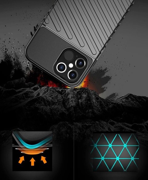 Thunder Case elastyczne pancerne etui pokrowiec iPhone 12 Pro Max zielony Thunder Case elastyczne pancerne etui pokrowiec iPhone 12 Pro Max zielony