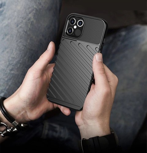 Thunder Case elastyczne pancerne etui pokrowiec iPhone 12 Pro Max zielony Thunder Case elastyczne pancerne etui pokrowiec iPhone 12 Pro Max zielony