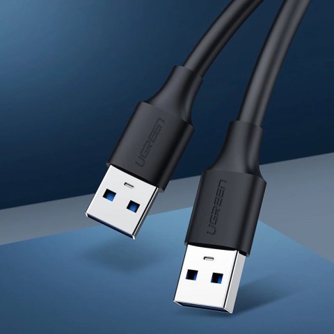 Ugreen kabel przewód USB 2.0 (męski) - USB 2.0 (męski) 0,5 m czarny (US128 10308) Ugreen kabel przewód USB 2.0 (męski) - USB 2.0 (męski) 0,5 m czarny (US128 10308)