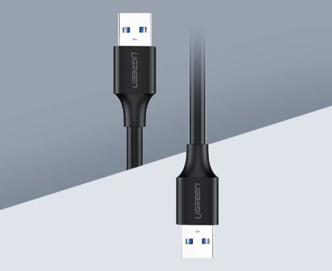 Ugreen kabel przewód USB 2.0 (męski) - USB 2.0 (męski) 1 m czarny (US128 10309) Ugreen kabel przewód USB 2.0 (męski) - USB 2.0 (męski) 1 m czarny (US128 10309)