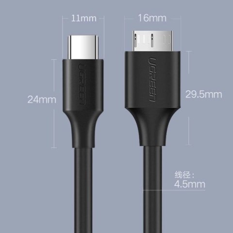 Ugreen kabel przewod USB Typ C - micro USB Typ B SuperSpeed 3.0 1m czarny (US312 20103) Ugreen kabel przewod USB Typ C - micro USB Typ B SuperSpeed 3.0 1m czarny (US312 20103)