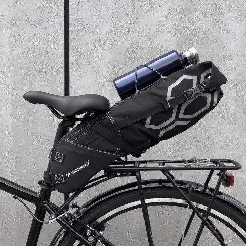 Wozinsky pojemna torba rowerowa pod siodełko torba podsiodłowa duża 12 l czarny (WBB9BK) Wozinsky pojemna torba rowerowa pod siodełko torba podsiodłowa duża 12 l czarny (WBB9BK)