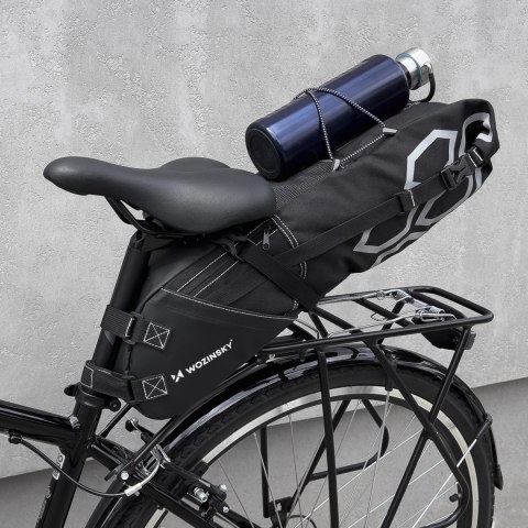 Wozinsky pojemna torba rowerowa pod siodełko torba podsiodłowa duża 12 l czarny (WBB9BK) Wozinsky pojemna torba rowerowa pod siodełko torba podsiodłowa duża 12 l czarny (WBB9BK)