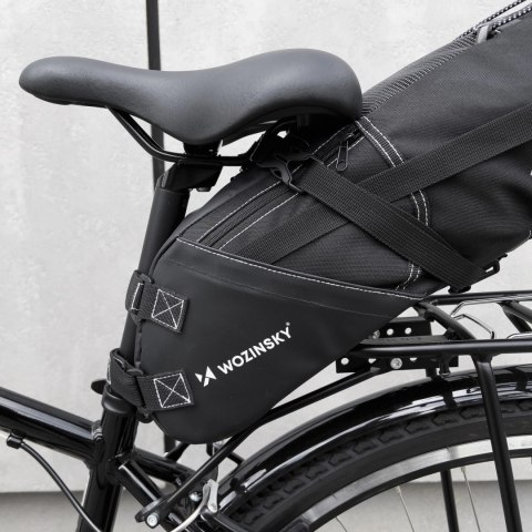 Wozinsky pojemna torba rowerowa pod siodełko torba podsiodłowa duża 12 l czarny (WBB9BK) Wozinsky pojemna torba rowerowa pod siodełko torba podsiodłowa duża 12 l czarny (WBB9BK)