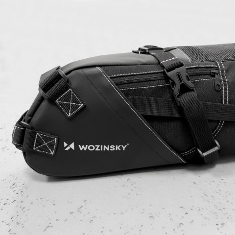 Wozinsky pojemna torba rowerowa pod siodełko torba podsiodłowa duża 12 l czarny (WBB9BK) Wozinsky pojemna torba rowerowa pod siodełko torba podsiodłowa duża 12 l czarny (WBB9BK)