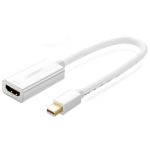 Adapter Ugreen MD112 10460 mini DisplayPort (męski) / HDMI (żeński) FHD 1080p - biały Adapter Ugreen MD112 10460 mini DisplayPort (męski) / HDMI (żeński) FHD 1080p - biały