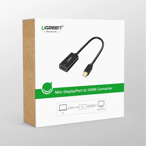 Adapter Ugreen MD112 10460 mini DisplayPort (męski) / HDMI (żeński) FHD 1080p - biały Adapter Ugreen MD112 10460 mini DisplayPort (męski) / HDMI (żeński) FHD 1080p - biały