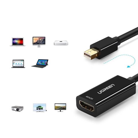 Adapter Ugreen MD112 10460 mini DisplayPort (męski) / HDMI (żeński) FHD 1080p - biały Adapter Ugreen MD112 10460 mini DisplayPort (męski) / HDMI (żeński) FHD 1080p - biały