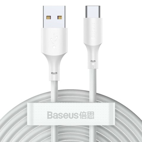 Baseus 2x kabel USB - USB Typ C szybkie ładowanie Power Delivery Quick Charge 40 W 5 A 1,5 m biały (TZCATZJ-02) Baseus 2x kabel USB - USB Typ C szybkie ładowanie Power Delivery Quick Charge 40 W 5 A 1,5 m biały (TZCATZJ-02)