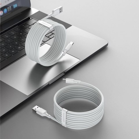 Baseus 2x kabel USB - USB Typ C szybkie ładowanie Power Delivery Quick Charge 40 W 5 A 1,5 m biały (TZCATZJ-02) Baseus 2x kabel USB - USB Typ C szybkie ładowanie Power Delivery Quick Charge 40 W 5 A 1,5 m biały (TZCATZJ-02)