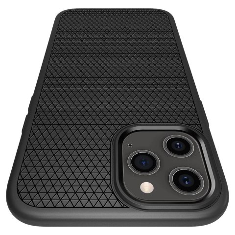 Etui Spigen Liquid Air na iPhone 12 / iPhone 12 Pro - czarny mat