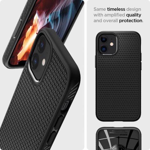 Etui Spigen Liquid Air na iPhone 12 mini - czarny mat Etui Spigen Liquid Air na iPhone 12 mini - czarny mat