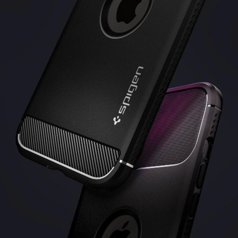 Etui Spigen Rugged Armor na iPhone 12 / iPhone 12 Pro - czarny mat Etui Spigen Rugged Armor na iPhone 12 / iPhone 12 Pro - czarny mat