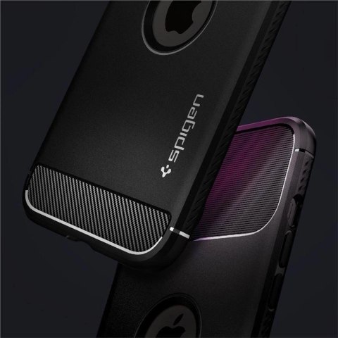 Etui Spigen Rugged Armor na iPhone 12 / iPhone 12 Pro - czarny mat Etui Spigen Rugged Armor na iPhone 12 / iPhone 12 Pro - czarny mat