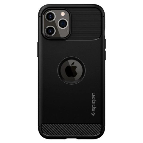 Etui Spigen Rugged Armor na iPhone 12 / iPhone 12 Pro - czarny mat Etui Spigen Rugged Armor na iPhone 12 / iPhone 12 Pro - czarny mat