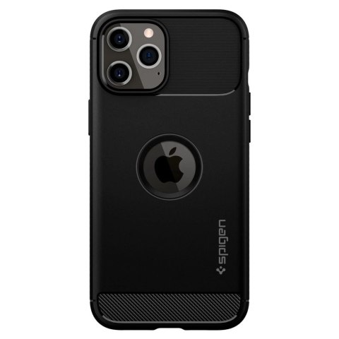 Etui Spigen Rugged Armor na iPhone 12 / iPhone 12 Pro - czarny mat Etui Spigen Rugged Armor na iPhone 12 / iPhone 12 Pro - czarny mat