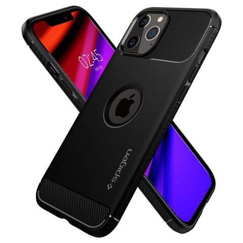 Etui Spigen Rugged Armor na iPhone 12 / iPhone 12 Pro - czarny mat Etui Spigen Rugged Armor na iPhone 12 / iPhone 12 Pro - czarny mat