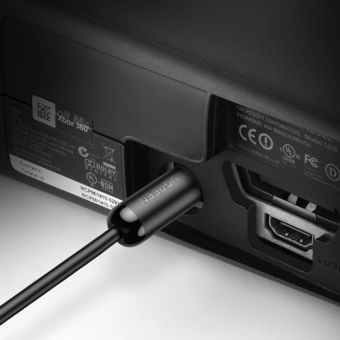 Kabel Ugreen AV122 70891 optyczny audio Toslink / SPDIF 1.5m - czarny Kabel Ugreen AV122 70891 optyczny audio Toslink / SPDIF 1.5m - czarny