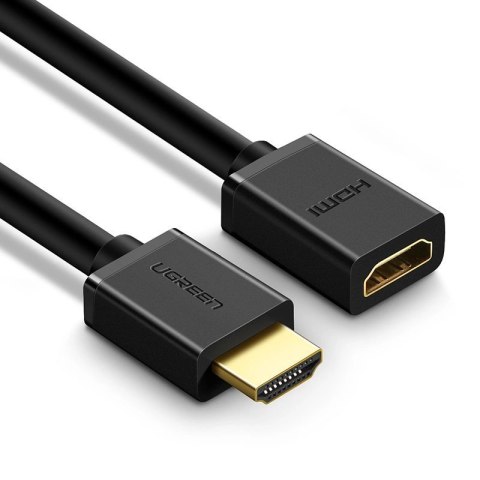 Kabel Ugreen HD107 10140 HDMI (męski) - HDMI (żeński) 4K 0.5 m - czarny Kabel Ugreen HD107 10140 HDMI (męski) - HDMI (żeński) 4K 0.5 m - czarny