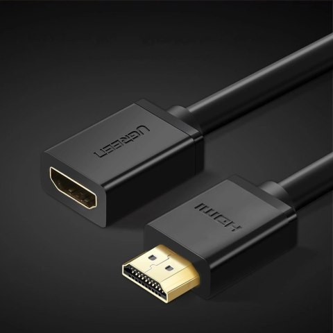Kabel Ugreen HD107 10140 HDMI (męski) - HDMI (żeński) 4K 0.5 m - czarny Kabel Ugreen HD107 10140 HDMI (męski) - HDMI (żeński) 4K 0.5 m - czarny