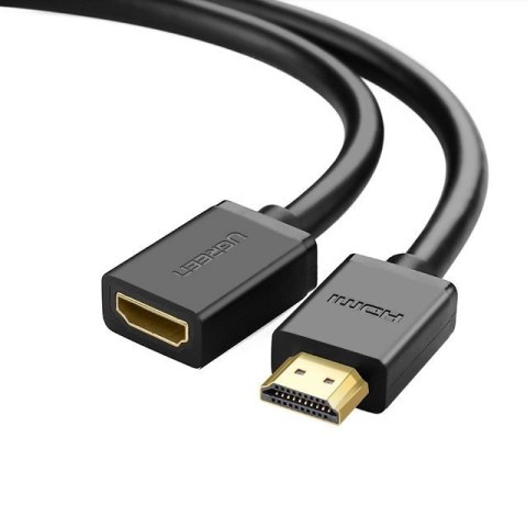 Kabel Ugreen HD107 10140 HDMI (męski) - HDMI (żeński) 4K 0.5 m - czarny Kabel Ugreen HD107 10140 HDMI (męski) - HDMI (żeński) 4K 0.5 m - czarny