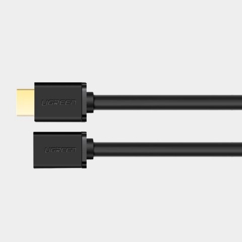 Kabel Ugreen HD107 10140 HDMI (męski) - HDMI (żeński) 4K 0.5 m - czarny Kabel Ugreen HD107 10140 HDMI (męski) - HDMI (żeński) 4K 0.5 m - czarny