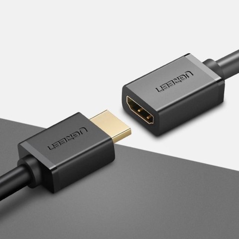 Kabel Ugreen HD107 10140 HDMI (męski) - HDMI (żeński) 4K 0.5 m - czarny Kabel Ugreen HD107 10140 HDMI (męski) - HDMI (żeński) 4K 0.5 m - czarny