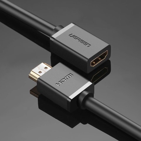 Kabel Ugreen HD107 10140 HDMI (męski) - HDMI (żeński) 4K 0.5 m - czarny Kabel Ugreen HD107 10140 HDMI (męski) - HDMI (żeński) 4K 0.5 m - czarny