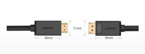 Ugreen jednokierunkowy kabel z DisplayPort na HDMI 4K 30 Hz 32 AWG 1,5 m czarny (DP101 10239) Ugreen jednokierunkowy kabel z DisplayPort na HDMI 4K 30 Hz 32 AWG 1,5 m czarny (DP101 10239)
