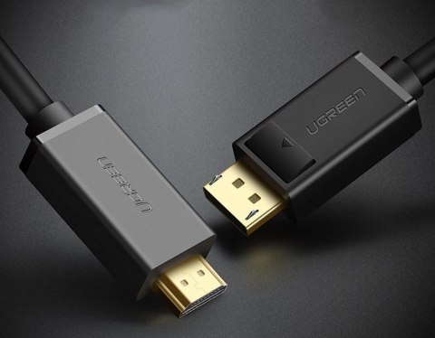 Ugreen jednokierunkowy kabel z DisplayPort na HDMI 4K 30 Hz 32 AWG 1,5 m czarny (DP101 10239) Ugreen jednokierunkowy kabel z DisplayPort na HDMI 4K 30 Hz 32 AWG 1,5 m czarny (DP101 10239)
