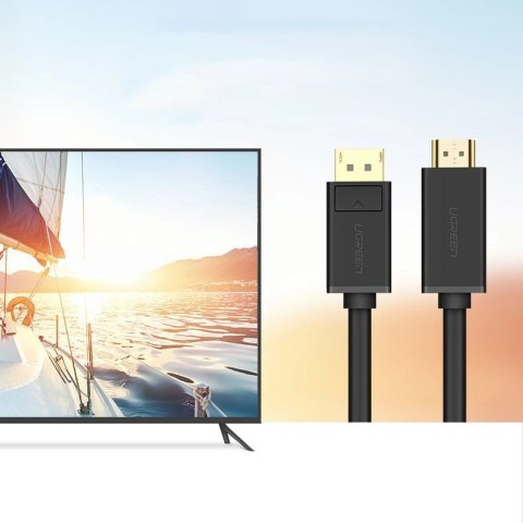 Ugreen jednokierunkowy kabel z DisplayPort na HDMI 4K 30 Hz 32 AWG 1,5 m czarny (DP101 10239) Ugreen jednokierunkowy kabel z DisplayPort na HDMI 4K 30 Hz 32 AWG 1,5 m czarny (DP101 10239)