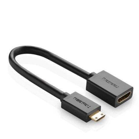 Ugreen kabel adapter przejściówka HDMI (żeński) - mini HDMI (męski) 4K 60 Hz Ethernet HEC ARC audio 32 kanały 22 cm czarny (2013 Ugreen kabel adapter przejściówka HDMI (żeński) - mini HDMI (męski) 4K 60 Hz Ethernet HEC ARC audio 32 kanały 22 cm czarny (2013