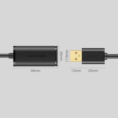 Ugreen kabel aktywny przedłużacz USB 2.0 480 Mbps 10 m czarny (US121 10321) Ugreen kabel aktywny przedłużacz USB 2.0 480 Mbps 10 m czarny (US121 10321)