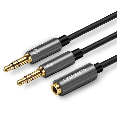 Ugreen kabel rozdzielacz AUX 3,5 mm mini jack (żeński) - 2x 3,5 mm mini jack (męski - mikrofon i słuchawki) czarny (AV140 20899) Ugreen kabel rozdzielacz AUX 3,5 mm mini jack (żeński) - 2x 3,5 mm mini jack (męski - mikrofon i słuchawki) czarny (AV140 20899)