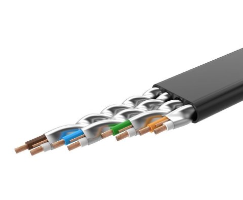 Ugreen płaski kabel przewód internetowy sieciowy Ethernet patchcord RJ45 Cat 7 STP LAN 10 Gbps 3 m czarny (NW106 11262) Ugreen płaski kabel przewód internetowy sieciowy Ethernet patchcord RJ45 Cat 7 STP LAN 10 Gbps 3 m czarny (NW106 11262)