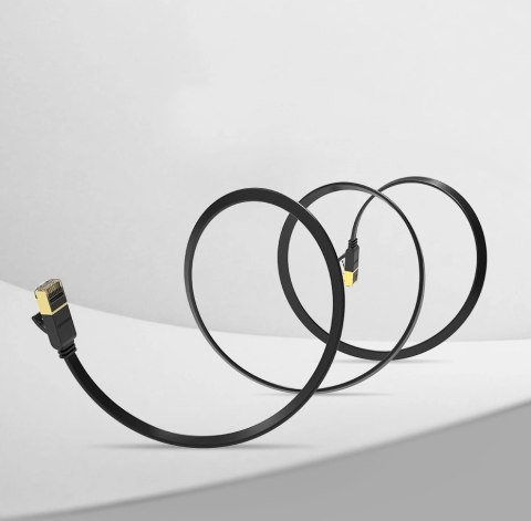 Ugreen płaski kabel przewód internetowy sieciowy Ethernet patchcord RJ45 Cat 7 STP LAN 10 Gbps 3 m czarny (NW106 11262) Ugreen płaski kabel przewód internetowy sieciowy Ethernet patchcord RJ45 Cat 7 STP LAN 10 Gbps 3 m czarny (NW106 11262)