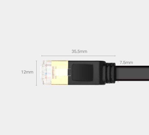Ugreen płaski kabel przewód internetowy sieciowy Ethernet patchcord RJ45 Cat 7 STP LAN 10 Gbps 3 m czarny (NW106 11262) Ugreen płaski kabel przewód internetowy sieciowy Ethernet patchcord RJ45 Cat 7 STP LAN 10 Gbps 3 m czarny (NW106 11262)