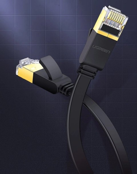 Ugreen płaski kabel przewód internetowy sieciowy Ethernet patchcord RJ45 Cat 7 STP LAN 10 Gbps 3 m czarny (NW106 11262) Ugreen płaski kabel przewód internetowy sieciowy Ethernet patchcord RJ45 Cat 7 STP LAN 10 Gbps 3 m czarny (NW106 11262)