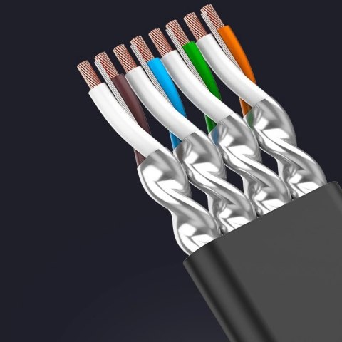 Ugreen płaski kabel przewód internetowy sieciowy Ethernet patchcord RJ45 Cat 7 STP LAN 10 Gbps 3 m czarny (NW106 11262) Ugreen płaski kabel przewód internetowy sieciowy Ethernet patchcord RJ45 Cat 7 STP LAN 10 Gbps 3 m czarny (NW106 11262)